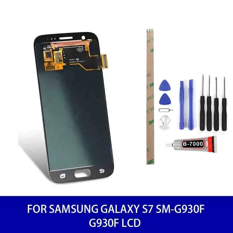 ЖК-дисплей для samsung Galaxy S7 SM-G930F G930F ЖК-экран кодирующий преобразователь сенсорного экрана в сборе+ инструменты ЖК-экран