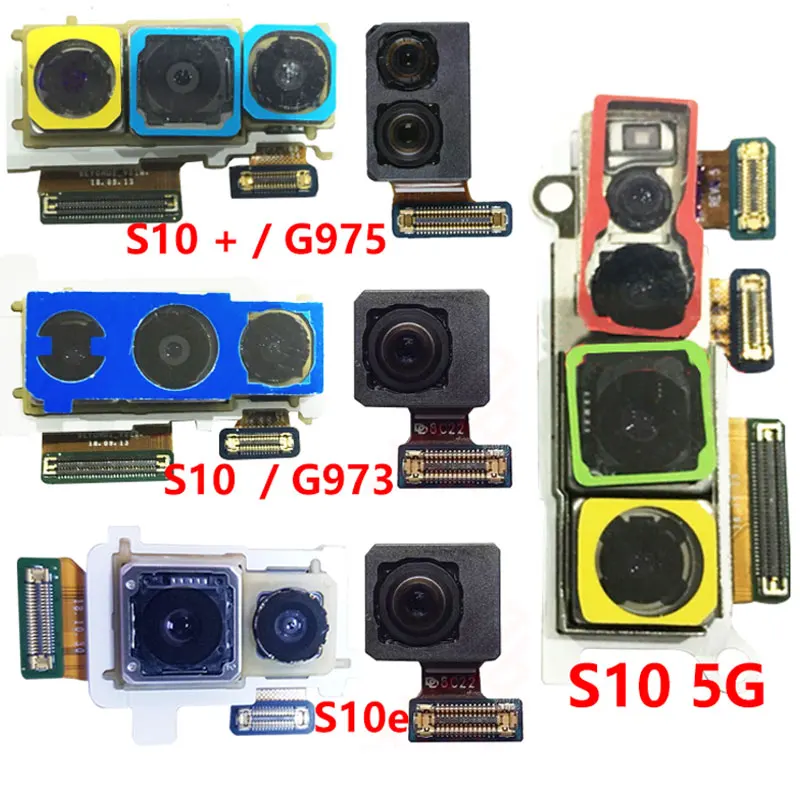 Для samsung Galaxy S10 G973F G973U фронтальная камера с гибким креплением кабель S10+ G975F G975U S10e G970F S10 5G Задняя Камера Запчасти для авто