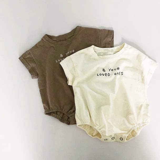 

2019 Summer Korean-style Childrenswear New Style Men And Women Small CHILDREN'S Korean Fan Children Super Cute Lettered Baby Bod