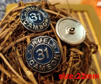 

Wholesale 10 pieces New High-grade Metal 31 Jacket shirt buttons Sweater coat Overcoat button 2.2cm 22mm Free Shipping