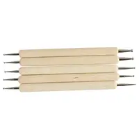 5Pcs/Set Wholesale Nail Art Dotting Pen Set Pro 2-Way Wooden Painting DIY Manicure Salon Decoration Dotting Tools 2