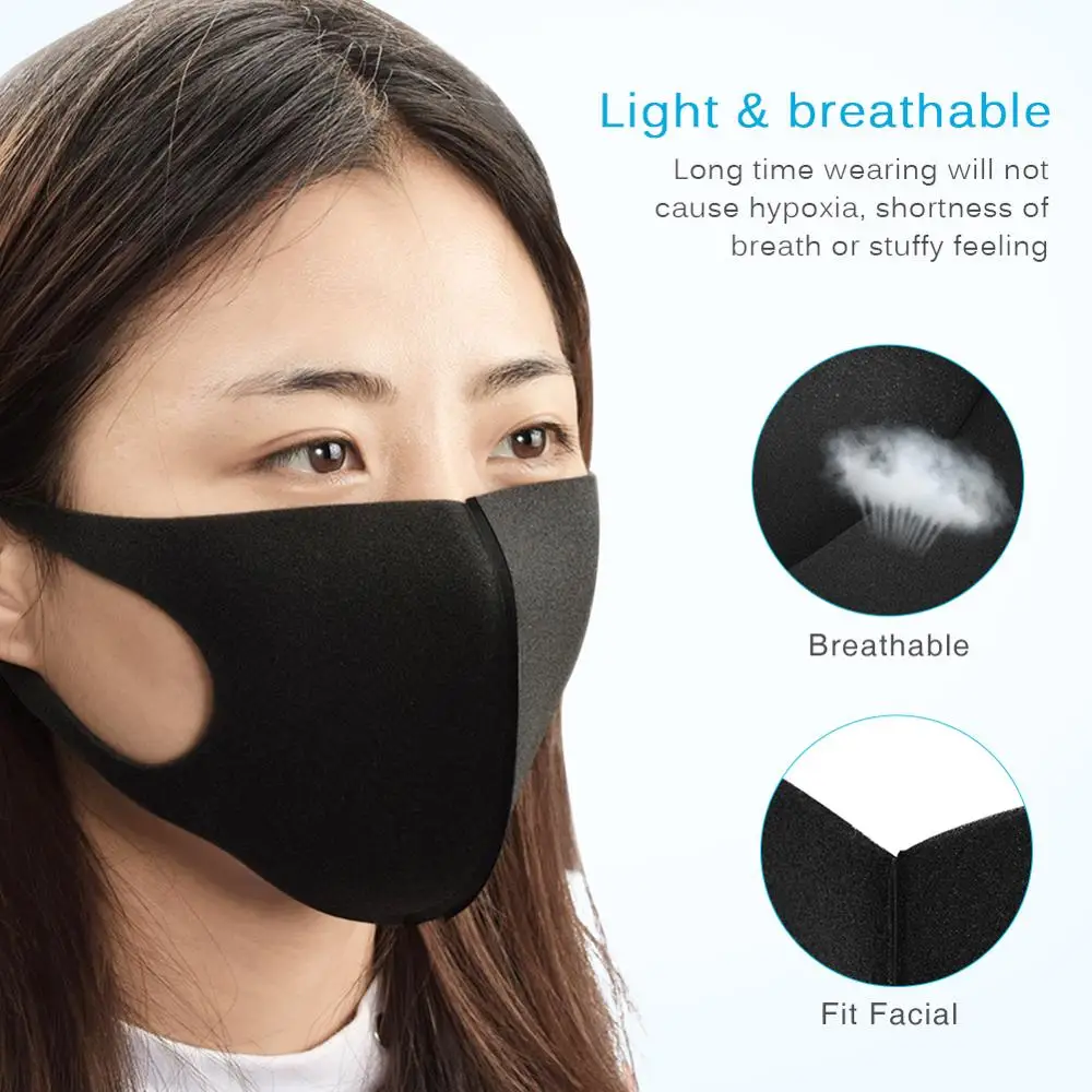 

50 Pcs Reusable Anti Dust Pollution Sponge Masks Unisex Breathable Washable Tattoo Mouth Cover Shield