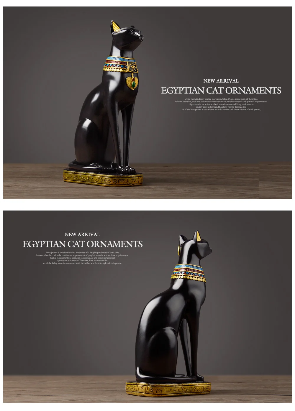 Egyptian Cat resin craft vintage home decor Modern Vintage Baster goddess god pharaoh figurine statue for table ornaments Gift