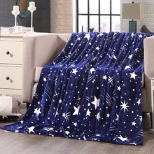Яркие звезды покрывало одеяло высокой плотности супер мягкое фланелевое одеяло для дивана/кровати/автомобиля портативные пледы