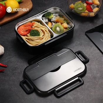 

Maiyuansu Japanese Kids Lunch Box With Compartments 304 Stainless Steel Bento Box For Children Food Container Box With Tableware