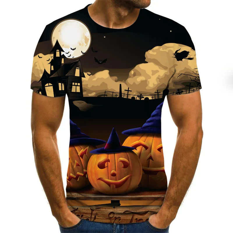 

Men Clothes 2020 New Summer Skull Print T Shirt Men 3D Print Short Sleeve T-shirt Breathable Casual T-shirt Funny Tops
