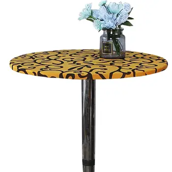 

Modern Round Table Cover Stretch Tablecloths Fashion Style Home Decorative Elastic Wedding Party Table Cloth Tight Fit Fitted