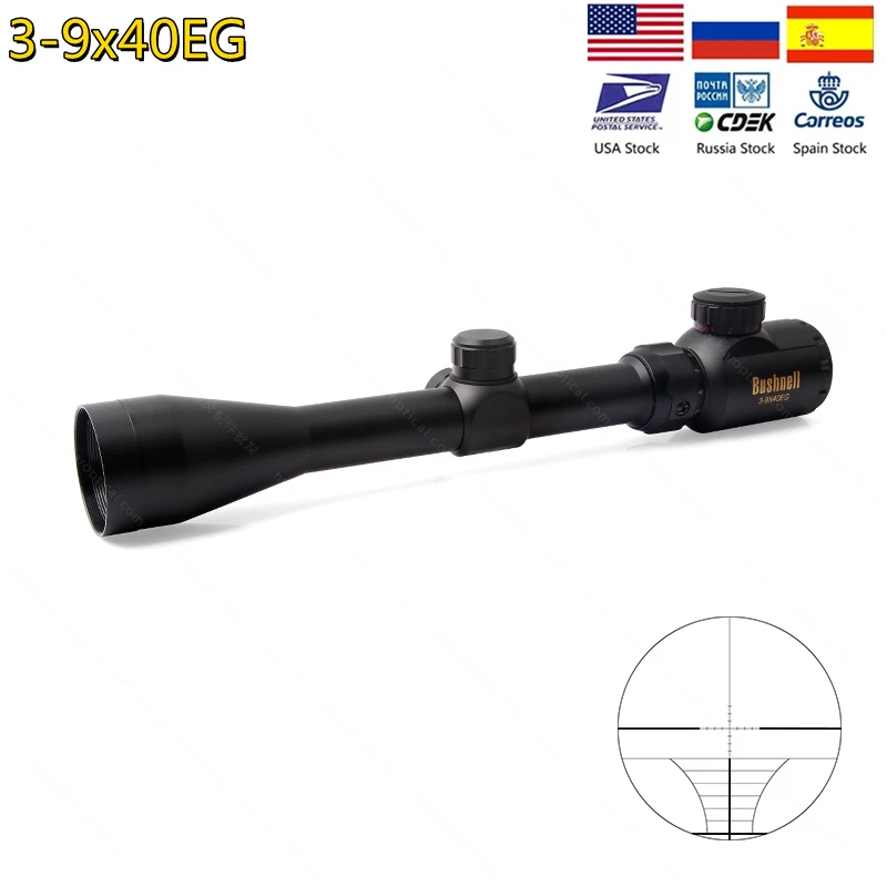 Оптический прицел 3-9x40EG для винтовки красный зеленый дальномер с подсветкой