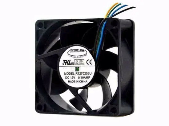 

Вентилятор охлаждения сервера EverCool R127025BU, постоянный ток 12 В, 0,40 А, 70x70x25 мм, 4 провода