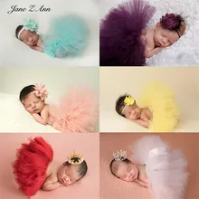 Jane Z Ann/Милая Пышная юбка для новорожденных девочек; маленькая корона; аксессуары для студийной съемки