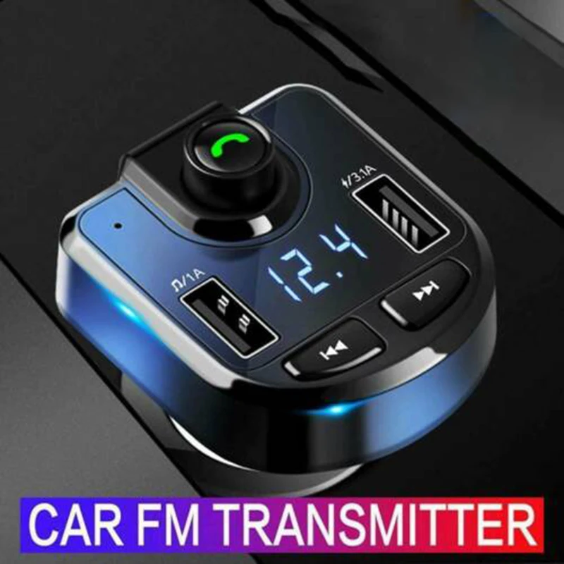 

For Universal Smart Phone 1pc Wireless bluetooth FM Transmitter Car Kit Dual USB Fast Charger Handsfree Audio Receiver Mayitr