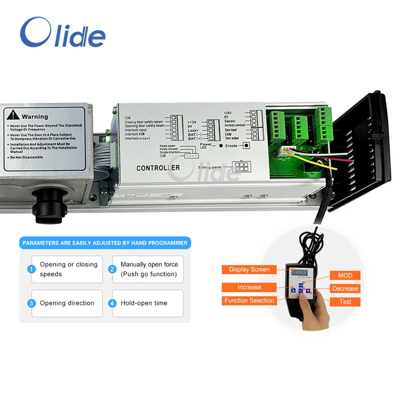 Olide DSW120 Электрический дверной доводчик с беспроводной пульт дистанционного