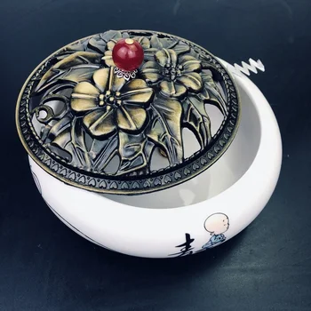 

Household Ceramic Indoor Mosquito Repellent Incense Burner Deodorant Disc Incense Sandalwood Incense Burner Incense Stick Holder