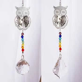 

New owl pendant lamp is acted the role of double maple leaf color DIY pendant wedding bead curtain speed sell hot style