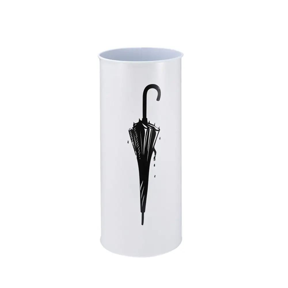 Simple Iron White Grey Black Round Umbrella Rack Storage Bucket Family Apartment Dining Room Umbrella Storage Rack