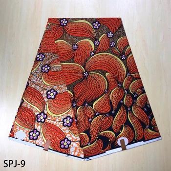 

Shiny flashlight powder Africa wax fabric Golden wax fabric cotton material good quality SPJ-13