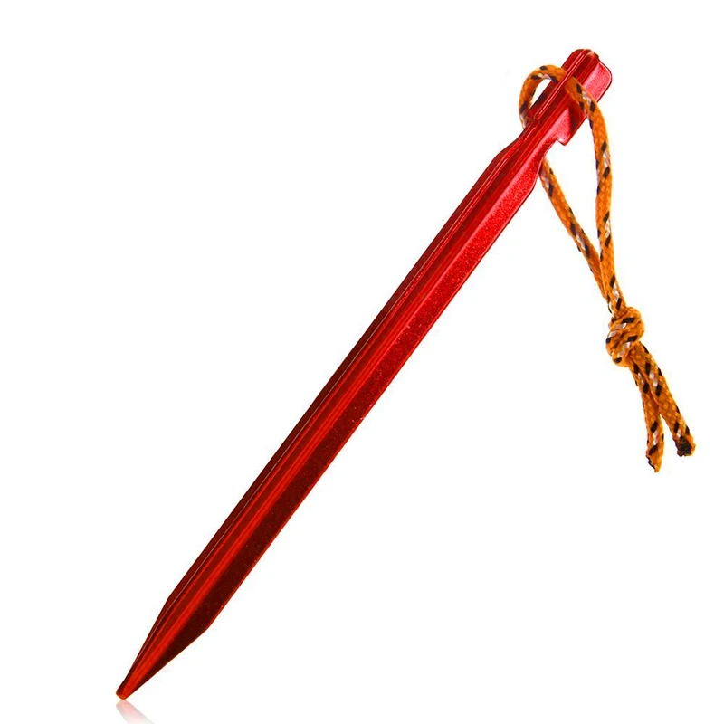 6pcs 18cm 700I Aluminium Alloy Tent Peg Nail Stake with Rope Camping Equipment Outdoor Beach | Спорт и развлечения