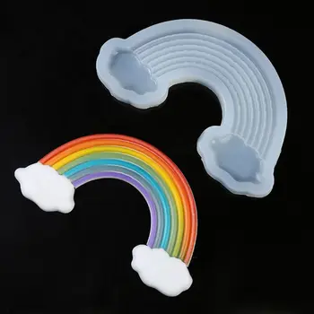 

DIY Large Rainbow Cloud Pendant Epoxy Resin Silicone Mold Jewelry Making Tools