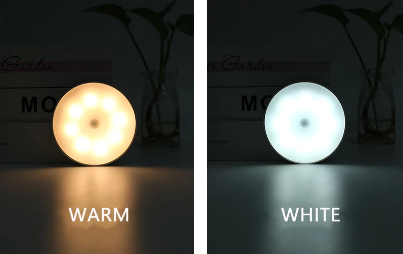 mi motion activated night light 2 Punch-free Wall Wireless Energy-saving Body Induction Lamp USB Charging Intelligent Motion Infrared Sensor Room LED Night Light 3d night light