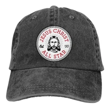 Jesus Christ Casquette, Черная мужская и женская джинсовая бейсболка, регулируемая бейсболка для гольфа