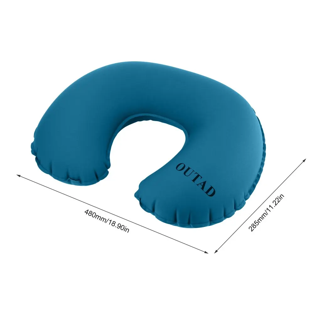 OUTAD Сверхлегкий ТПУ эргономичный дизайн шеи вогнутая надувная воздушная подушка u-образная для наружного кемпинга путешествия