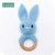 Bopoobo 1pc Baby Rattles Crochet Bunny Rattle Toy Wood Ring Baby Teether Rodent Baby Gym Mobile Rattles Newborn Educational Toys 20