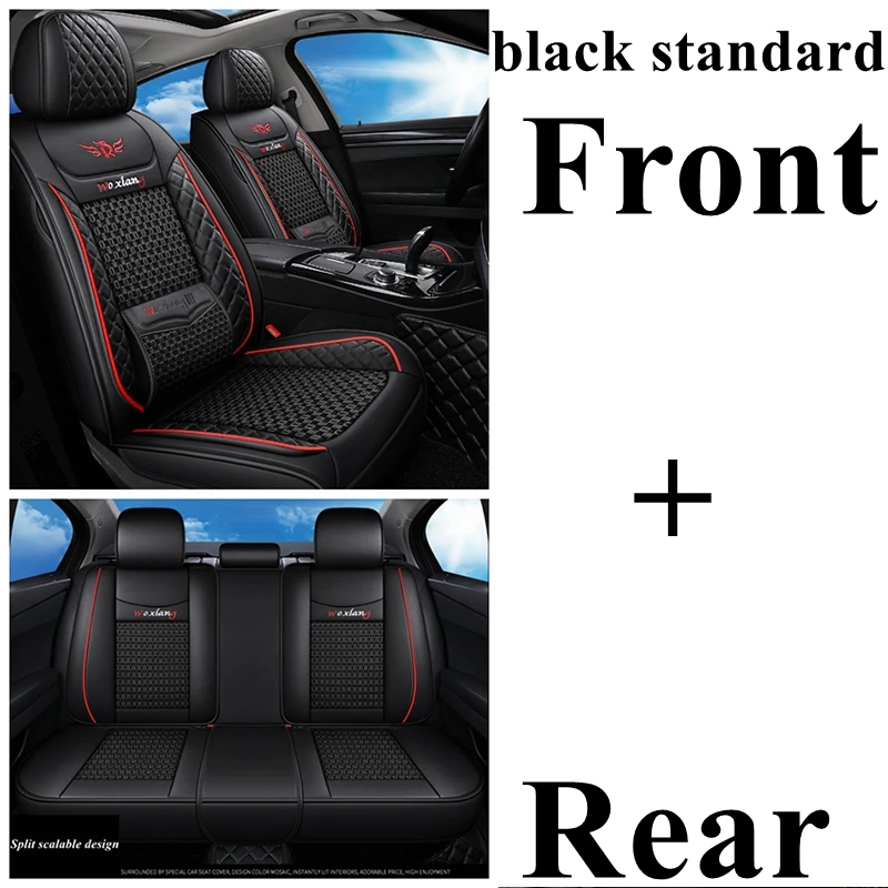 Чехол на Автокресло для Jeep Патриот Commander Wrangler jk Renegade Grand Cherokee Compass Cherokee unlimited Rubicon Sahara Liberty - Название цвета: black standard