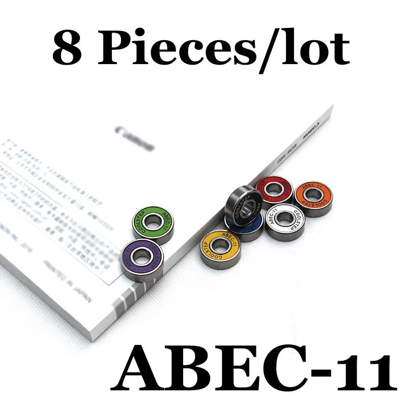 8 шт./лот ABEC 11 и 9 высокая скорость износостойкий скейтборд скутер роликовые подшипники скейтборд скутеры Скейтборд Доска аксессуары - Цвет: ABEC 11