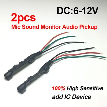 Mini CCTV Microfono ad alta sensibilità Telecamera di sicurezza Microfono audio Cavo di alimentazione CC Microfono ad ampio raggio per telecamere CCTV Sistemi DVR