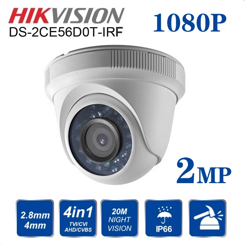 

Hikvision DS-2CE56D0T-IRF CVBS/AHD/CTV/TVI 4 in 1 HD Camera 1080P 2MP With IR Indoor/outdoor Security Video Surveillance Camera