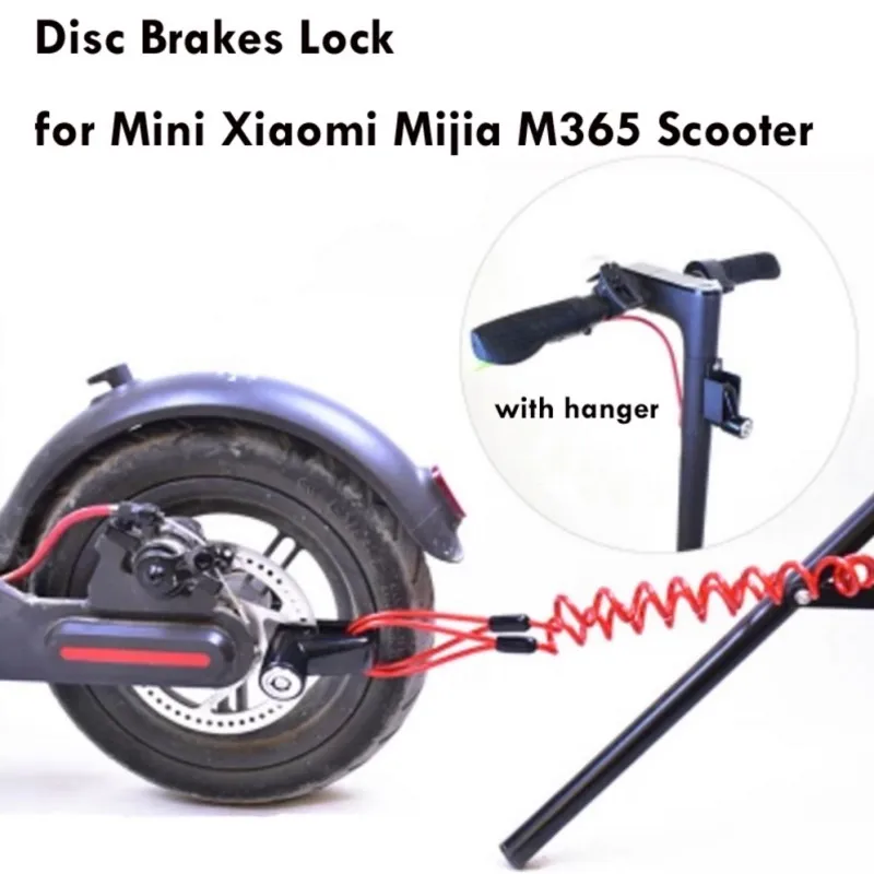 Portable Electric Skateboard Lock Disc Brakes Wheels Lock for Xiaomi Mijia M365 Scooter Skate Board Anti-theft Metal Steel Wire