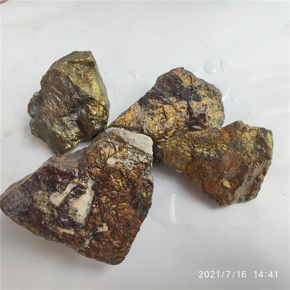 Natural Copper Ore Chalcopyrite Mineral Containing Gold Silver Crystal Stone Teaching Collect Specimens Experimental Home Decor