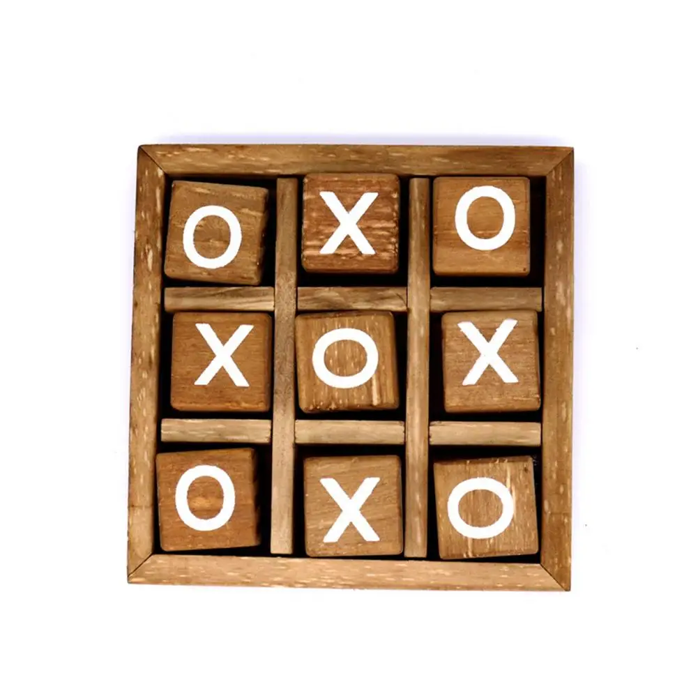 Juguete para juego de mesa de madera XO para padres e hijos, tablero de juego de interacción, desarrollo de ajedrez, puzle inteligente, juguetes educativos