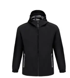 Оригинальная мужская куртка Xiaomi легкая высокопроизводительная композитная ткань 4 водонепроницаемая Спортивная Светоотражающая куртка smart - Цвет: black XL
