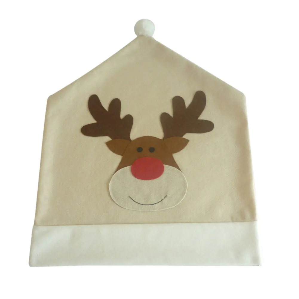 

Cute Non-woven Elk Shape Chair Cover Christmas Table Decors Restaurant Party
