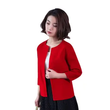 

Women Simple Woolen Temperament Slimming Cardigan Coat Solid Color Long Sleeve Button Suit Jacket Outwear