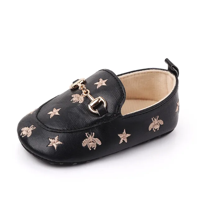 Baby Boy Loafers Shoes for 018 M with Bees Stars Newborn Baby Casual