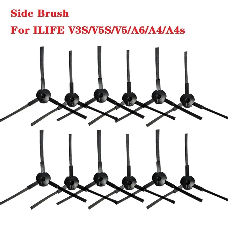 Side Brush For ILIFE V3S V5S V5 A6 A4 A4s Vacuum Robot Cleaner Parts Replacement Accessories 4/6/8/12Pcs | Бытовая техника