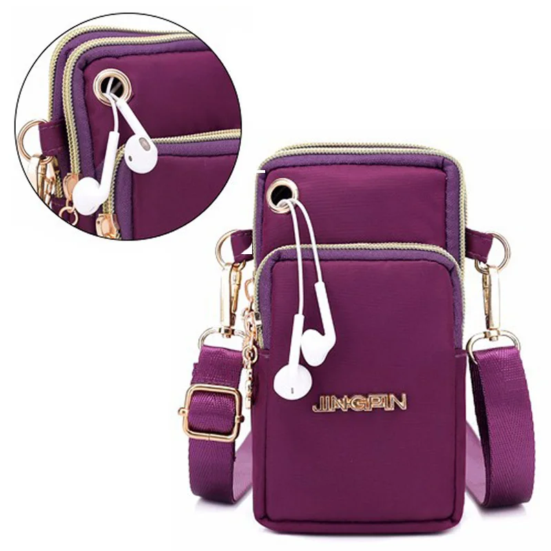 Женская сумка-мессенджер, популярная сумка для мобильного телефона, повседневная сумка-кошелек для монет 6 дюймов, одноцветная многофункциональная сумка