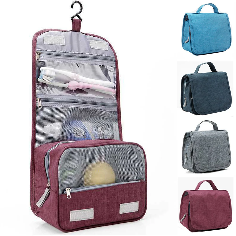 New Large Capacity Cosmetic Storage Bag Polyester Multifunction Travel Portable Cosmetic Bag Hanging Organizer Toiletry Pouch
