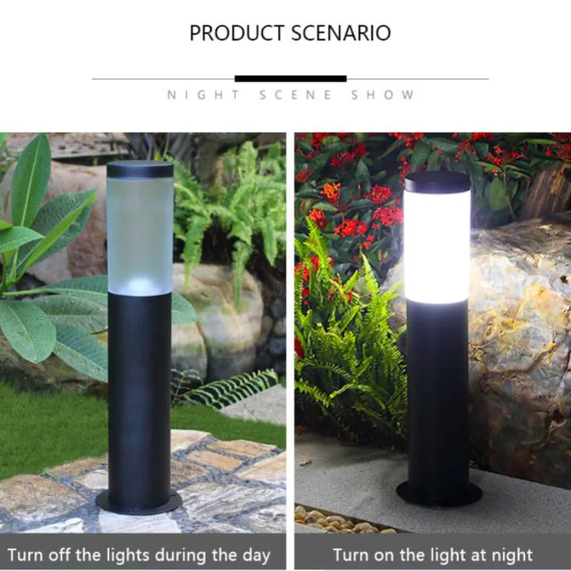 Waterproof Stainless Steel Pillar Light Outdoor E27 led Garden Lawn Lamp Aluminum Pillar Post Light landscape lawn Bollard