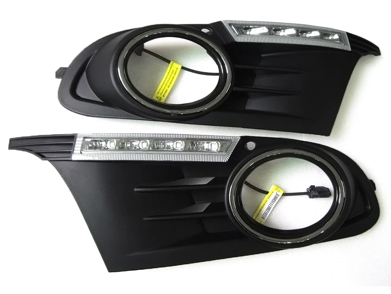 2pcs For Volkswagen Golf 6 MK6 2010-2013 6000K White Light LED Daytime Driving Running Light DRL Car Fog Lamp