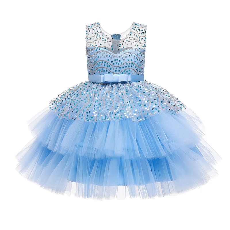 Нарядное вечернее платье принцессы с блестками для маленьких девочек на свадьбу; вечерние платья для маленьких девочек; одежда для детей