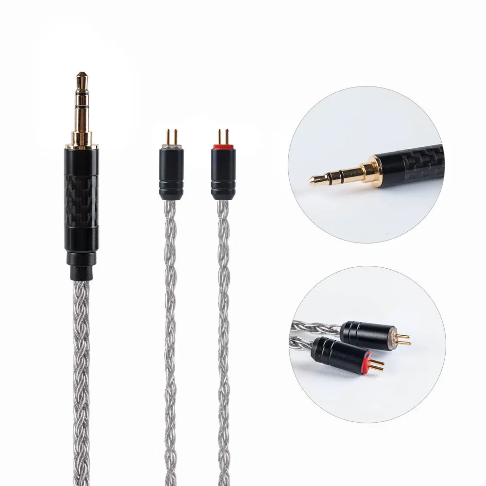 Горячее предложение! Распродажа! HiFiHear 16 Core посеребренный серебряный кабель MMCX/2Pin разъем 4,4/3,5/2,5 мм для V90 ZS10 ZSN Pro C10 C12 BLON BL-03