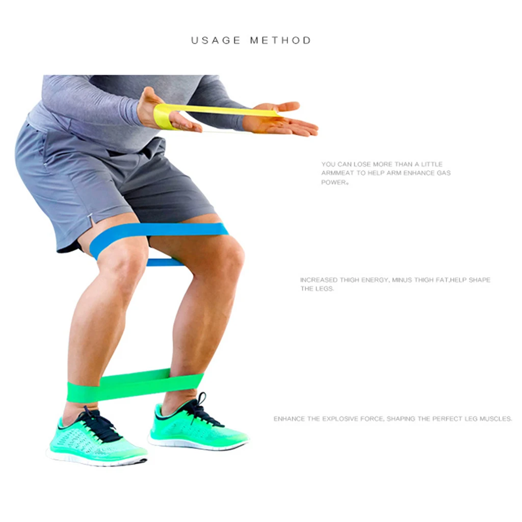 5/10/20/30/40lb  Resistance Exercise Loop Bands Elastic Belts Home Gym Fitness Equipment Premium Natural Latex Bands