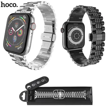 

HOCO Rhinestone Stainless Steel Strap For Apple Watch Band Diamond Watchband For Apple Watch 38mm 40mm 42mm 44mm Straps