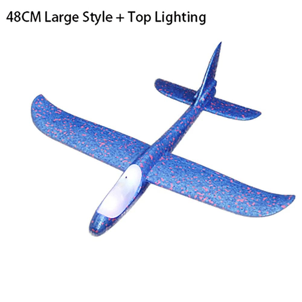 

48cm Diy Hand Throw Flying Glider Planes Toys For Children Foam Aeroplane Model Party Bag Fillers Flying Glider Plane Toys Game