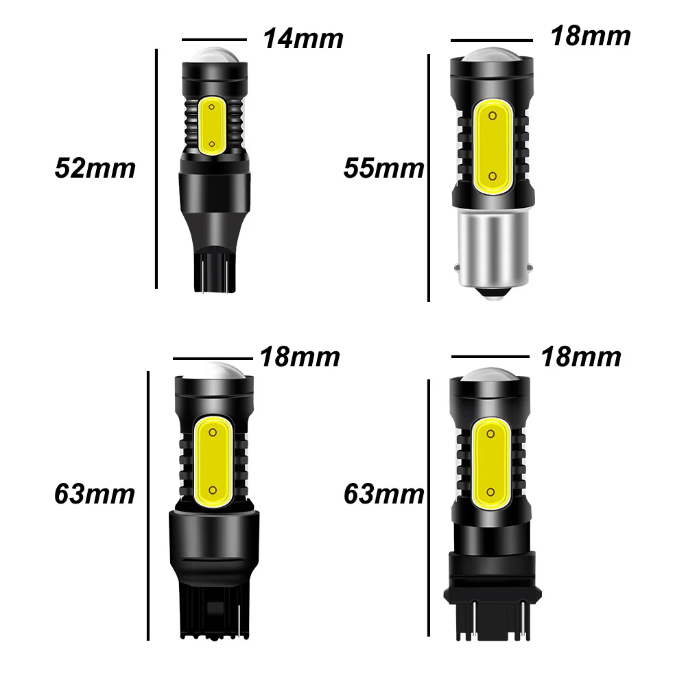 2pcs Signal Lamp 1156 LED BA15S P21W BAU15S PY21W Auto Turn Signal Light 12V 24V COB 1157 BAY15D P21/5W LED Brake Stop Lamps T10