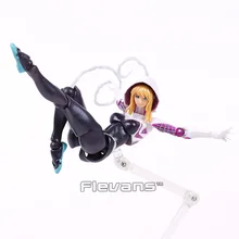 Revoltech série 004 aranha gwen stacy pvc figura de ação moavble modelo marvel brinquedo