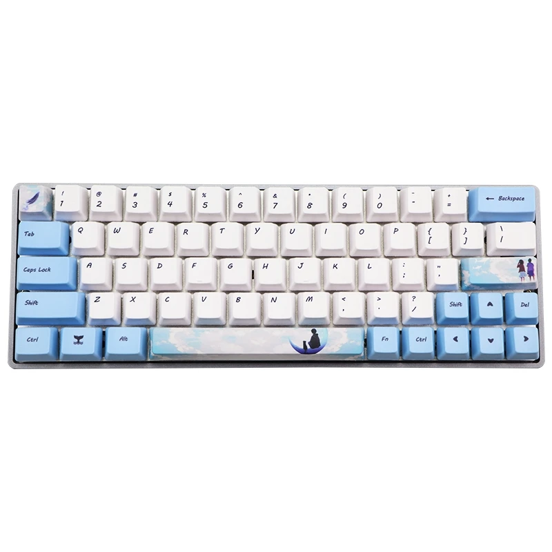 73 клавиши сублимации краски PBT Keycaps механическая клавиатура милые профиль Keycap для